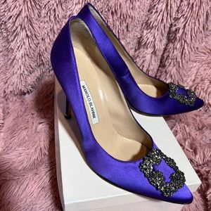 Manolo Blahnik Hangisi purple size 40